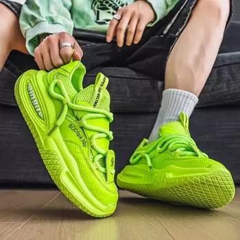 Дизайнер 2025 года, четыре сезона, сетчатая водонепроницаемая обувь для папы на толстой подошве, спортивная обувь для активного отдыха, стиль Гонконг, мужчины Douyin 39 синий