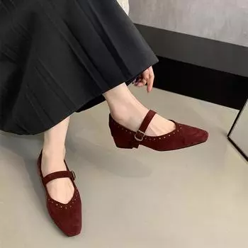 Дизайнер 2025 Весна Осень Женские Туфли Мэри Джейн Модные Туфли На Низком Каблуке Женские Комфортные Туфли На Плоском Канале Для Отдыха 35 хаки