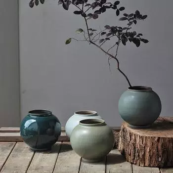 Дизайнер Удивленный Тихий Ветер Новый Китайский Дзен Чай Космос Настольный Орнамент Керамическая Банка Луна Керамическая Банка (3 цвета)