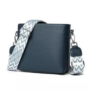 Дизайнерская большая сумка из натуральной кожи, мягкая повседневная сумка через плечо с гитарным ремешком, винтажная сумка-мешок, кошелек для женщин хаки