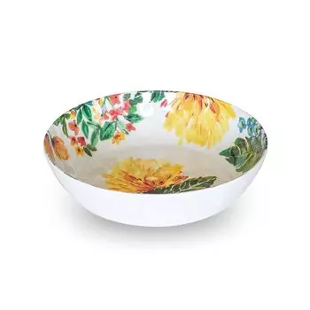 Дизайнерская и небьющаяся посуда Abode Homewares BPA Garden Floral Serve Cereal Диаметр Безопасный для кафе Посудомоечная машина День рождения Меламин Белый белый
