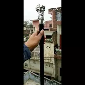 Дизайнерская латунная трость с черепом и ручкой для ходьбы, деревянная трость в стиле alumnmi M аэро