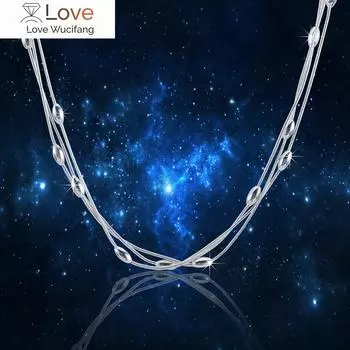 Дизайнерская мода 925 пробы серебряные подвески бусины ожерелье для женщин мода вечеринка свадебные аксессуары подарки