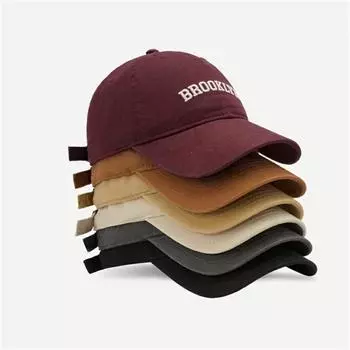 Дизайнерская модная брендовая бейсболка с вышитыми буквами женская весенне-летняя пара, показывающая лицо, маленькая кепка мужская M56-58cm чёрный