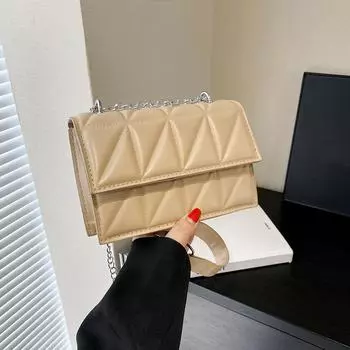 Дизайнерская модная женская сумка через плечо, женская сумка из искусственной кожи с ручкой, сумка-цепочка через плечо для женщин 22x6x14cm чёрный