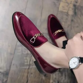 Дизайнерская мужская обувь, свадебная мода, офисная обувь, высококачественные модные бархатные удобные мужские туфли, брендовые мужские туфли на плоской подошве 38 чёрный