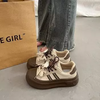 Дизайнерская ниша, новые весенние и осенние кроссовки с толстой подошвой, женская повседневная спортивная обувь, сенс 2025, немецкие кроссовки, супер огонь, универсальные 35