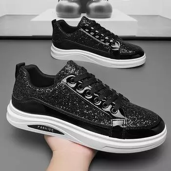 Дизайнерская обувь для мужчин Весна Новая версия Бордовые туфли Мужская модная повседневная обувь Персонализированная трендовая мужская обувь 39