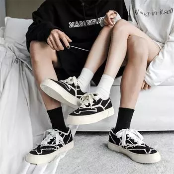 Дизайнерская обувь для пар 2024 года, новая мужская спортивная обувь, трендовая обувь для скейтбординга, женская обувь для тенниса, модная парусиновая обувь для женщин, оригинальные мужские кроссовки 35 чёрный