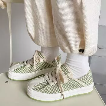 Дизайнерская обувь Холст Весна Лето 2022 Женщины Повседневная обувь для ходьбы Студент Плоские туфли 35