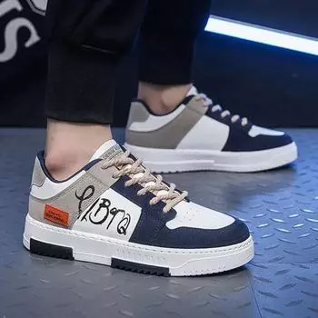 Дизайнерская обувь, мужские повседневные кроссовки на платформе, кроссовки на шнуровке, студенческие кроссовки, мужская вулканизированная обувь, Zapatillas Hombre 39 синий