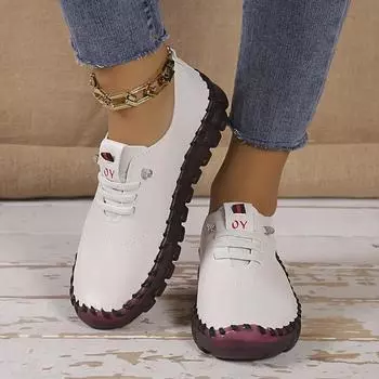 Дизайнерская обувь Повседневные кроссовки Женская обувь Лоферы Туфли на платформе Женские кожаные балетки со шнуровкой Роскошные женские туфли Zapatos De Mujer 36