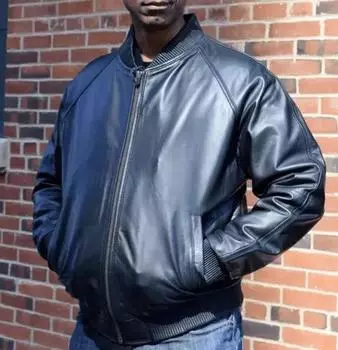 Дизайнерская овечья кожа ручной работы, черная мотоциклетная стильная байкерская мужская кожаная куртка XS чёрный