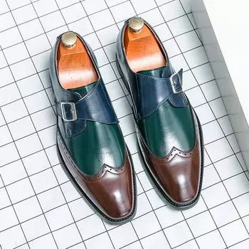 Дизайнерская повседневная обувь, цветной дизайн, мужская обувь с низким верхом и мягкой подошвой, универсальная мужская обувь для работы и учебы 38 чёрный