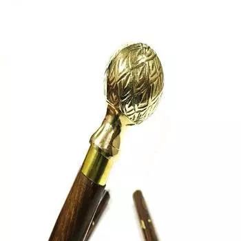 Дизайнерская ручка, винтажный латунный глобус с деревянной тростью, подарочная трость на День отца