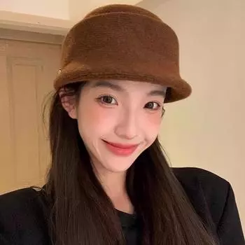 Дизайнерская шапка для верховой езды с изображением женского лица, маленькая шерстяная шляпа в иностранном стиле, зимняя теплая шапка M56-58cm