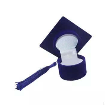 Дизайнерская шкатулка для колец для ювелирных изделий с держателем для кисточек синий