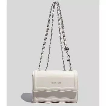 Дизайнерская сумка-цепочка, летняя новая PU магнитная пряжка в форме волны, маленькая квадратная сумка, легкая роскошная сумка через плечо под мышкой Mini(Max Length<20cm)