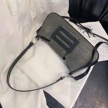 Дизайнерская сумка через подмышку во французском стиле, женская, высококачественная и универсальная сумка через плечо, сумка через плечо чёрный