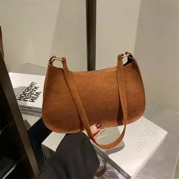 Дизайнерская сумка на одно плечо с подмышкой, женская, корейская, зимняя, модная, с текстурой, иностранная, в стиле полумесяца красный