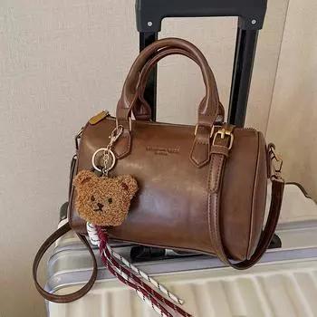 Дизайнерская сумка женская модная ретро сумка через плечо сумка высокого класса портативная сумка Boston коричневый