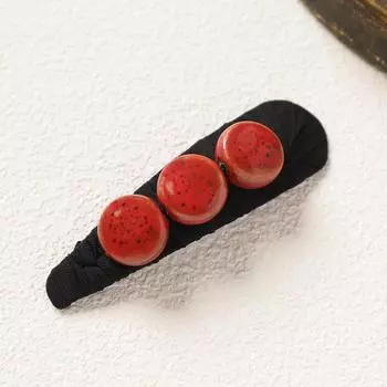 Дизайнерская заколка для волос с тибетской бусиной дзи, ручной работы, с бирюзой и воском, зажим-краб, аксессуары для волос, женский ретро-головной убор