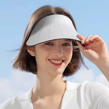 Дизайнерская женская шляпа-цилиндр, однотонная, полосатая, с большими полями, солнцезащитная шляпа, спортивная кепка с защитой от УФ-излучения, эластичная резинка, регулируемая, пляжная шляпа 56-60CM