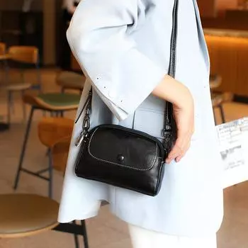 Дизайнерская женская сумка через плечо из натуральной кожи, универсальная модная сумка для телефона через плечо