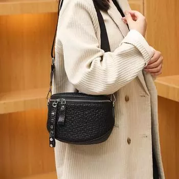 Дизайнерская женская сумка через плечо Stone Standard из натуральной кожи, роскошная сумка из коровьей кожи