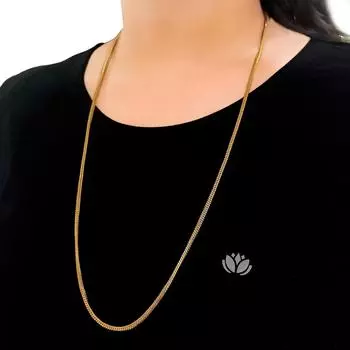 Дизайнерская золотая цепочка, тонкая легкая позолоченная золотая цепочка для девочек, женщин, мужчин и мальчиков, 28 дюймов 28 Inches золотой