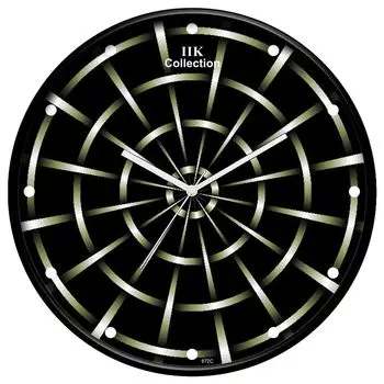 Дизайнерские аналоговые круглые настенные часы со стеклом для дома/кухни/гостиной/спальни/офиса