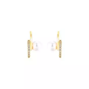 Дизайнерские геометрические двойные круглые серьги-гвоздики из циркона, маленькие ароматные знаменитые элегантные атмосферные жемчужные серьги