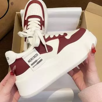 Дизайнерские кроссовки на платформе, женские теннисные туфли, женские прогулочные кроссовки на массивной подошве, белые, повседневные, без застежек, вулканизированные туфли 35 белый