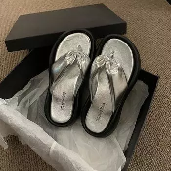 Дизайнерские летние женские тапочки, модные туфли на плоской платформе, шлепанцы, женские повседневные пляжные сандалии, шлепанцы 35 бежевый