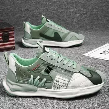 Дизайнерские модные универсальные мужские кроссовки, модная дышащая повседневная спортивная обувь на платформе, сетчатая прогулочная обувь 39 белый