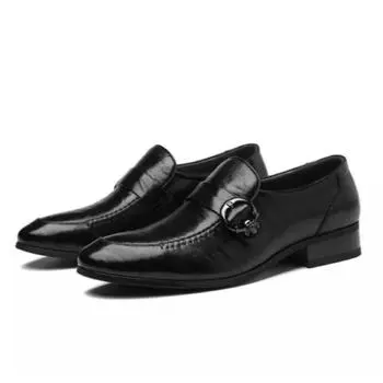 Дизайнерские мужские кожаные туфли без застежек, трендовые модные люксовые брендовые деловые повседневные кожаные туфли на пуговицах, мужские мокасины 38