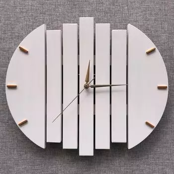 Дизайнерские настенные часы с геометрическим рисунком ручной работы из 100% массива дерева