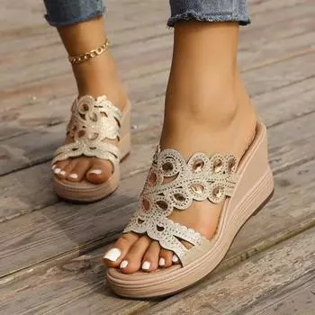 Дизайнерские сандалии женские бохо шлепанцы женские тапочки сандалии летние туфли с кристаллами открытые носки плоские сандалии Zapatos Mujer 36