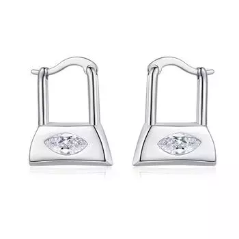 Дизайнерские серьги-гвоздики с небольшим замком и холодным ветром из циркония для женщин, ослепительные элегантные женские аксессуары, вневременные украшения золотой