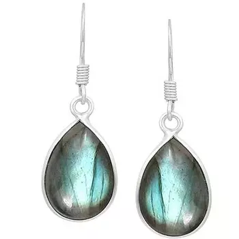 Дизайнерские серьги ручной работы с драгоценным камнем лабрадорит, подарок для нее, серебро 925 пробы, серебряные украшения, подарок маме