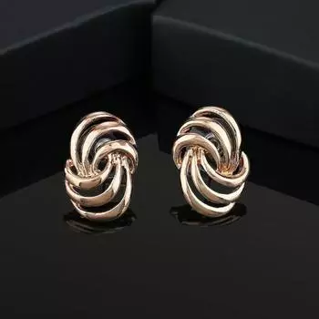 Дизайнерские серьги золотого тона