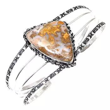 Дизайнерские серебряные ювелирные изделия ручной работы из яшмы с драгоценными камнями, браслеты-манжеты 7 дюймов, регулируемые