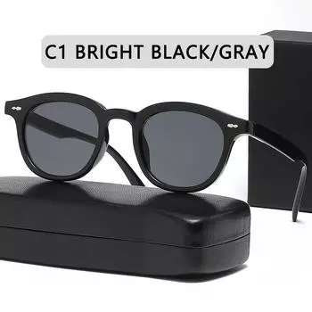 Дизайнерские солнцезащитные очки для мужчин и женщин, классические квадратные пластиковые солнцезащитные очки для вождения, мужские модные черные оттенки UV400 Classic