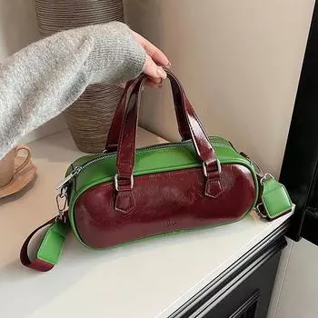 Дизайнерские сумки из искусственной кожи на плечо для женщин 2024 Y2K корейская модная сумка через плечо женская сумка с короткой ручкой красный