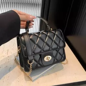 Дизайнерские сумки, маленькие сумки с верхней ручкой, женские универсальные сумки через плечо 20x15x7cm чёрный