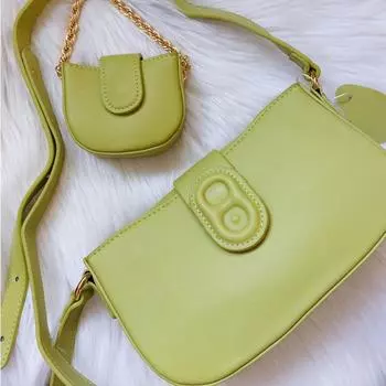 Дизайнерские сумки женские кожаные сумки через плечо модные женские универсальные сумки подмышки со съемными наушниками (20cm<Max Length<30cm) зелёный