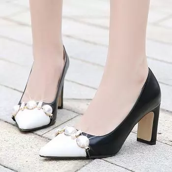 Дизайнерские туфли-лодочки на каблуке, новые пикантные вечерние брендовые классические женские туфли высокого качества больших размеров, новинка разных цветов богини 33