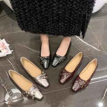 Дизайнерские туфли на плоской подошве, новые женские темпераментные высококачественные лакированные кожаные мокасины, сексуальные кроссовки с острым носком, женская обувь для женщин 35
