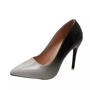 Дизайнерские туфли женские разноцветные женские сексуальные элегантные туфли на высоком каблуке женские брендовые туфли-лодочки блестящие подошвы с острым носком женская обувь для вечеринок 35