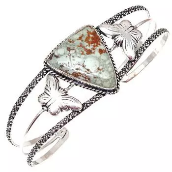 Дизайнерские ювелирные изделия ручной работы из яшмы с драгоценными камнями, браслеты-манжеты 7 дюймов, регулируемые